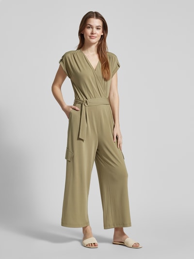 Betty Barclay Jumpsuit met tailleriem Olijfgroen - 1