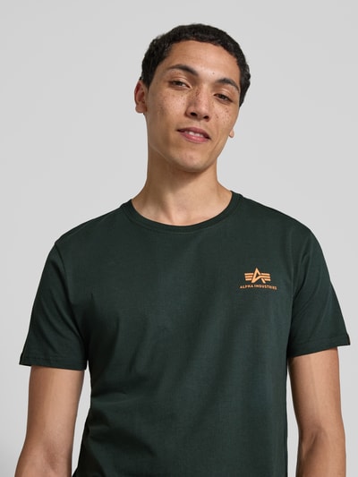 Alpha Industries T-Shirt mit Label-Print und Rundhalsausschnitt Petrol 3