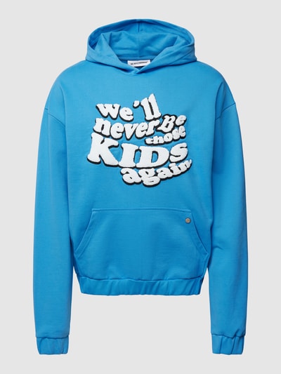 No Bystanders Hoodie mit Statement-Print und Känguru-Tasche Royal 2