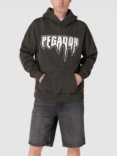 Pegador Hoodie mit Label-Print Modell 'AKRON' Anthrazit 4