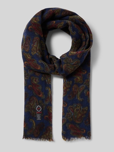 Ascot Schal aus Woll-Kaschmir-Mix Marine 1