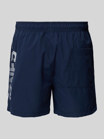 Jack & Jones Zwembroek met labelprint, model 'STMAUI' Donkerblauw - 3