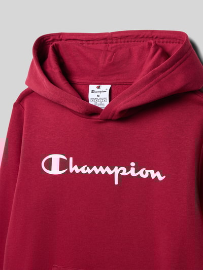 CHAMPION Hoodie mit Kapuze Dunkelrot 2