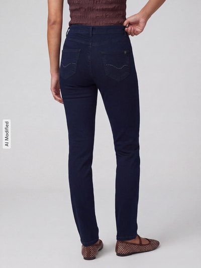 TONI Straight Fit Jeans aus Baumwoll-Mix Modell 'LIV' Dunkelblau 5