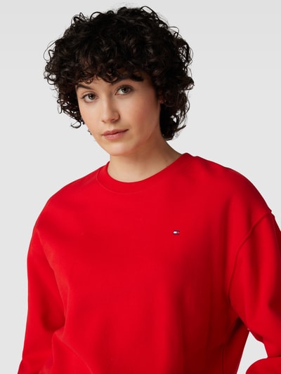 Tommy Hilfiger Sweatshirt mit Logo-Stitching Rot 3