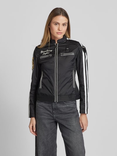 Blauer Usa Jacke mit Zweiwege-Reißverschluss Modell 'CATHERINE' Black 4