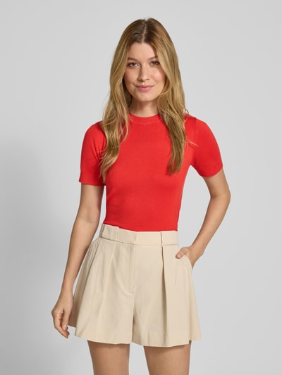 Mango Strickshirt mit Rundhalsausschnitt Rot 4