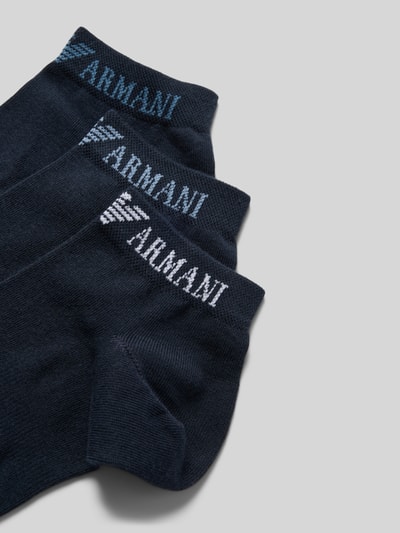 Emporio Armani Socken mit Label-Print im 3er-Pack Marine 2