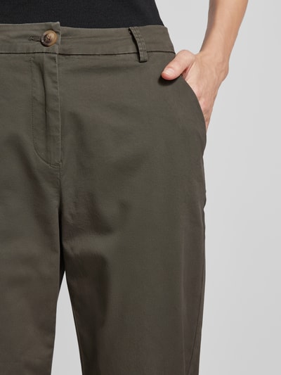 Vero Moda Tapered Leg Chino mit Knopf in Hornoptik Modell 'CHRISTY' Oliv 3