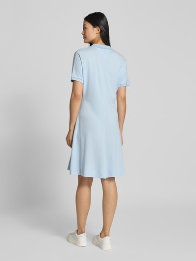 Tommy Hilfiger Getailleerde mini-jurk in polostijl van lyocellmix Lichtblauw - 5