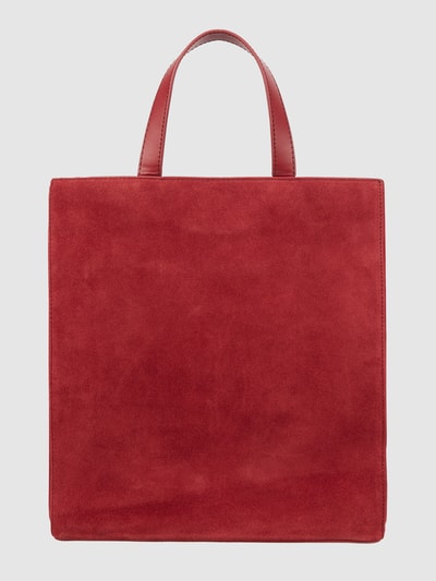 Liebeskind Berlin Tote Bag aus Veloursleder Modell 'Paper Bag' Kirschrot 6