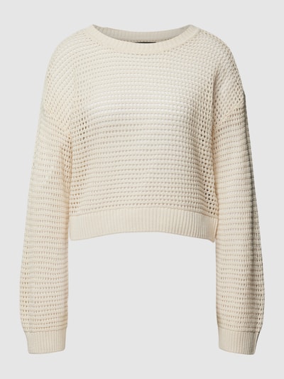 Vero Moda Gebreide pullover met extra brede schouders, model 'MADERA' Beige - 2