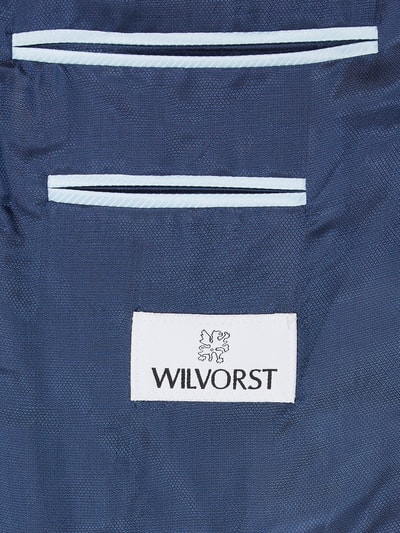 Wilvorst Slim fit colbert van wol met 2 knopen  Blauw - 6