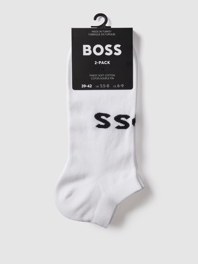 BOSS Sneakersokken met labelprint in een set van 2 paar Wit - 3