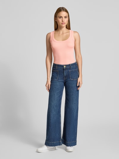 Marc Cain Tanktop in Ripp-Optik mit Rundhalsausschnitt Pink 1