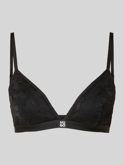 HUGO Triangel-BH aus floraler Spitze Black 1