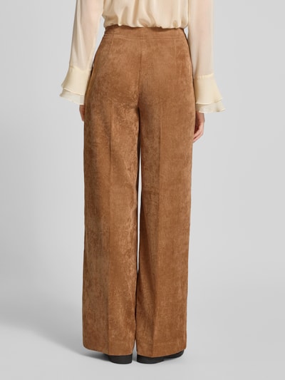 Oui Cordhose mit Bügelfalten Camel 5