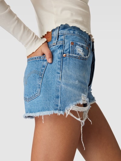 Levi's® Jeansshorts im Used-Look Modell '501 ORIGINAL' Jeansblau 3