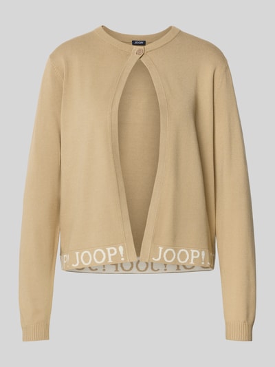 JOOP! Gebreid jack met knoopsluiting, model 'Kona' Zand - 2
