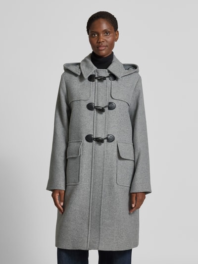 Barbour Comfort Fit Dufflecoat aus Woll-Mix Modell 'MELODY' Hellgrau Melange 4