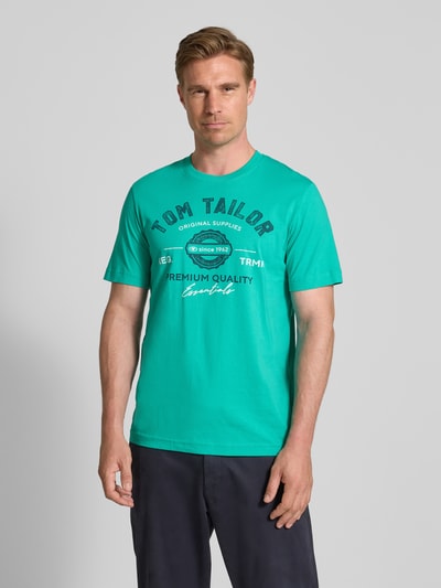Tom Tailor Regular Fit T-Shirt aus reiner Baumwolle Grass 4
