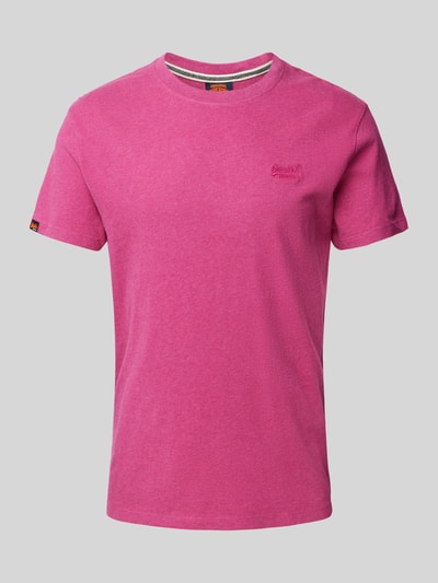 Superdry T-Shirt mit Label-Stitching Pink 1