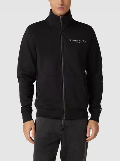 Tommy Hilfiger Sweatjacke mit Label-Stitching Modell 'TOMMY LOGO ZIP THRU STAND' Black 4