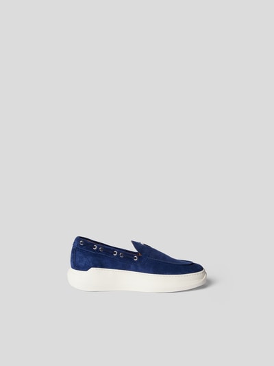 Giuseppe Zanotti Loafer aus Veloursleder Marineblau 5