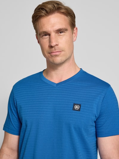 Lerros T-shirt met V-hals Petrol - 3