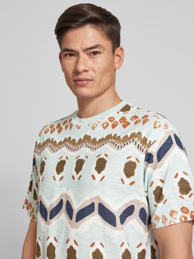 MCNEAL T-shirt met all-over print Lichtturquoise - 3