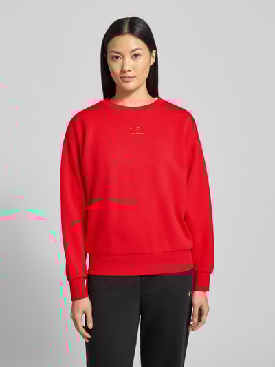 ARMANI EXCHANGE Sweatshirt van viscosemix met labelstitching Rood - 4