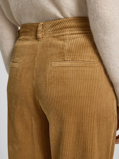 Marc O'Polo Spodnie sztruksowe o kroju regular fit z czystej bawełny Camel 3