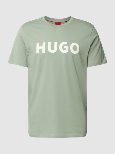 HUGO T-Shirt mit Label-Print Modell 'DULIVIO' Mint 2