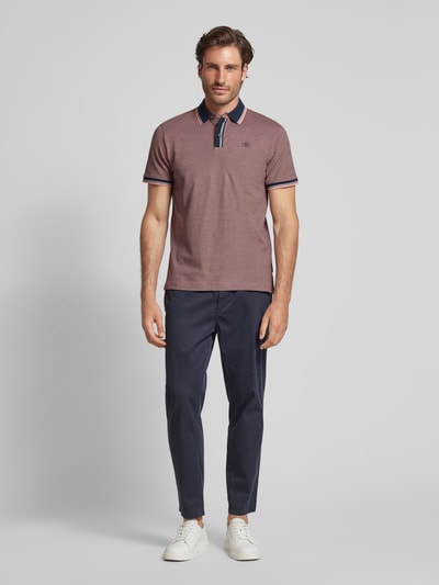 Tom Tailor Regular Fit Poloshirt mit Label-Print Rot 1