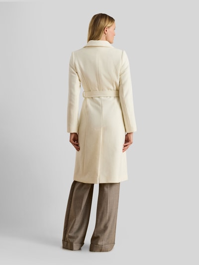 Lauren Ralph Lauren Lange jas van wol met strikceintuur Offwhite - 5