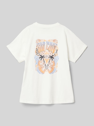 Garcia T-shirt met statement- en motiefprint Offwhite - 3