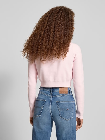 Tommy Jeans Regular Fit Pullover mit Label Stitching Hellrosa 5