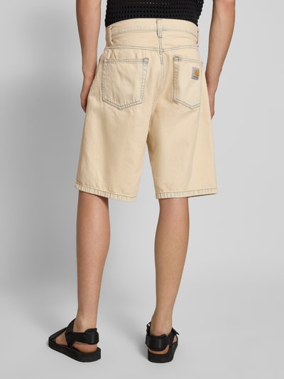 Carhartt Work In Progress Baggy fit korte jeans in 5-pocketmodel, model 'LANDON' Zand - 5