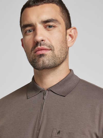 RAGMAN Regular fit poloshirt met borstzak Taupe - 3