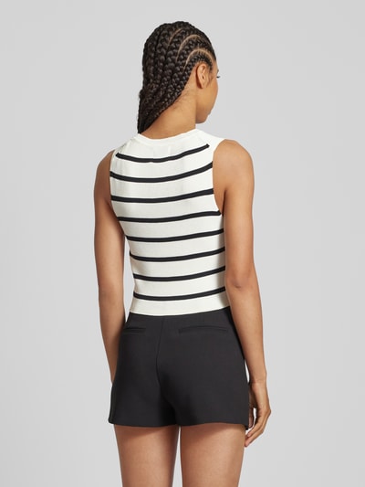 Only Crop Top mit Streifenmuster Modell 'MAJLI' Offwhite 5