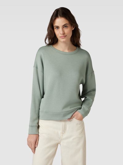 MSCH Copenhagen Sweatshirt met extra brede schouders, model 'IMA Q' Rietgroen - 4