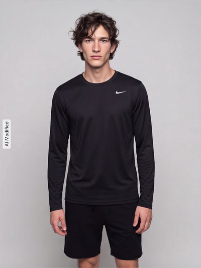 Nike Training Regular Fit Sport-Langarmshirt mit Rundhalsausschnitt Black 4