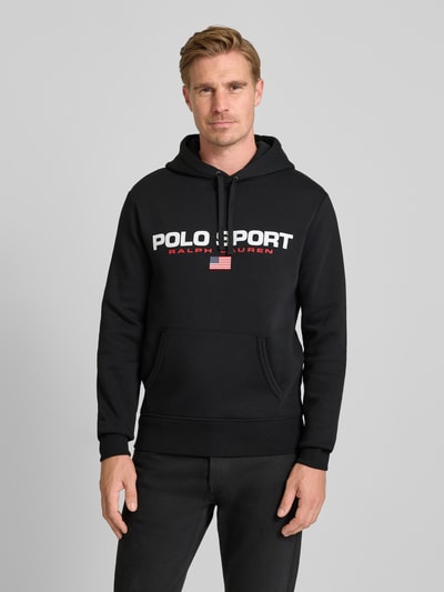 Polo Ralph Lauren Hoodie met labelprint en capuchon Zwart - 4