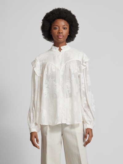 Mango Bluse mit Volants Modell 'EXPEN' Offwhite 4