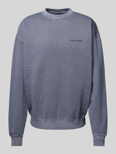 Pegador Sweatshirt mit Label-Stitching Rauchblau 2