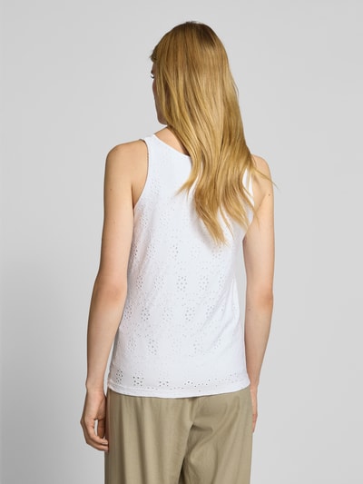 Soyaconcept Top mit Lochstickerei Modell 'INGELA' Weiss 5