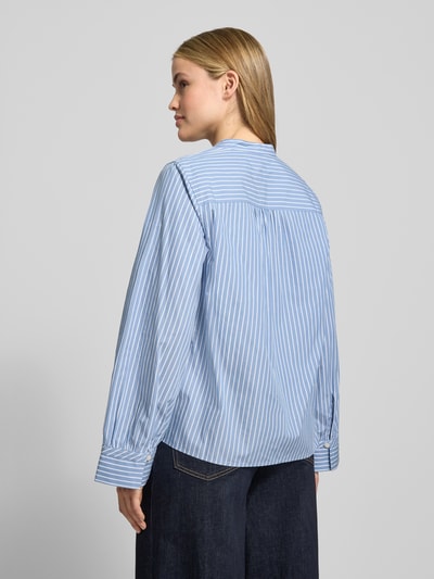 Tommy Hilfiger Relaxed Fit Langarmbluse aus reiner Baumwolle Hellblau 5