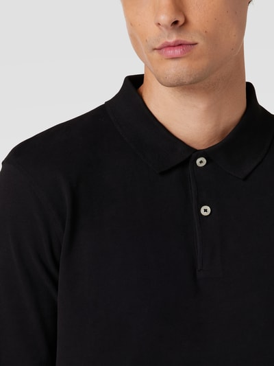 Marc O'Polo Poloshirt mit Label-Stitching Modell 'Washer Polo Basic' Black 3