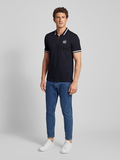 Christian Berg Men Regular Fit Poloshirt mit Motiv-Print Marine 1