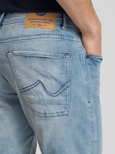 Petrol Regular Fit Jeansshorts im 5-Pocket-Design Modell 'BULLSEYE' Hellblau 3